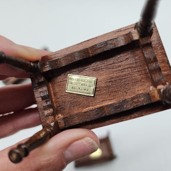 Vintage Concord Miniatures Wooden Coffee table & 2 Side Tables Open Top 1:1 Scal - Picture 11 of 11